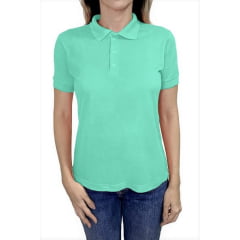 GOLA POLO FEMININA 100% POLIESTER - MALHA PIQUET 
