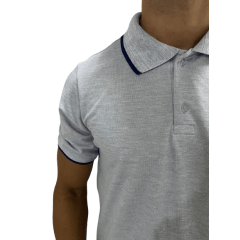 POLO MASCULINA MISTA MESCLA COM FRISO