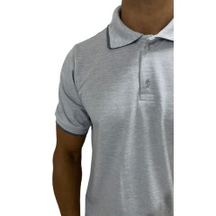 POLO MASCULINA MISTA MESCLA COM FRISO